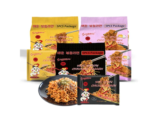 Sabor a pollo picante chino, ramen coreano, comida rápida instantánea, sabor similar a los fideos de marca coreana