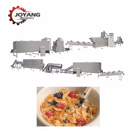 Maíz Copos de maíz Fruta Miel Cheerios Loops Anillos Equipo de procesamiento de cereales para el desayuno