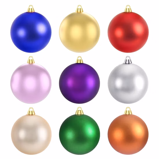 Bola de plástico de grano de pluma plateada champán de 8 cm